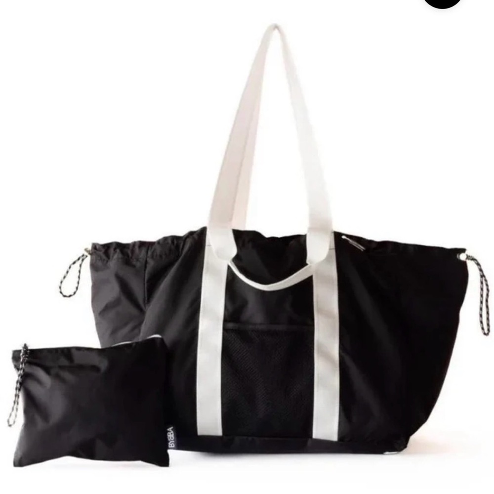 BYBBA BONDI packable nylon tote in BLACK